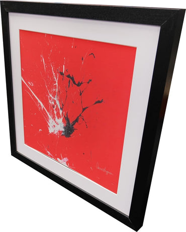 Impact Art created and Signed by Alex Ferguson Framed in Red - Memorabilia Framers Shop