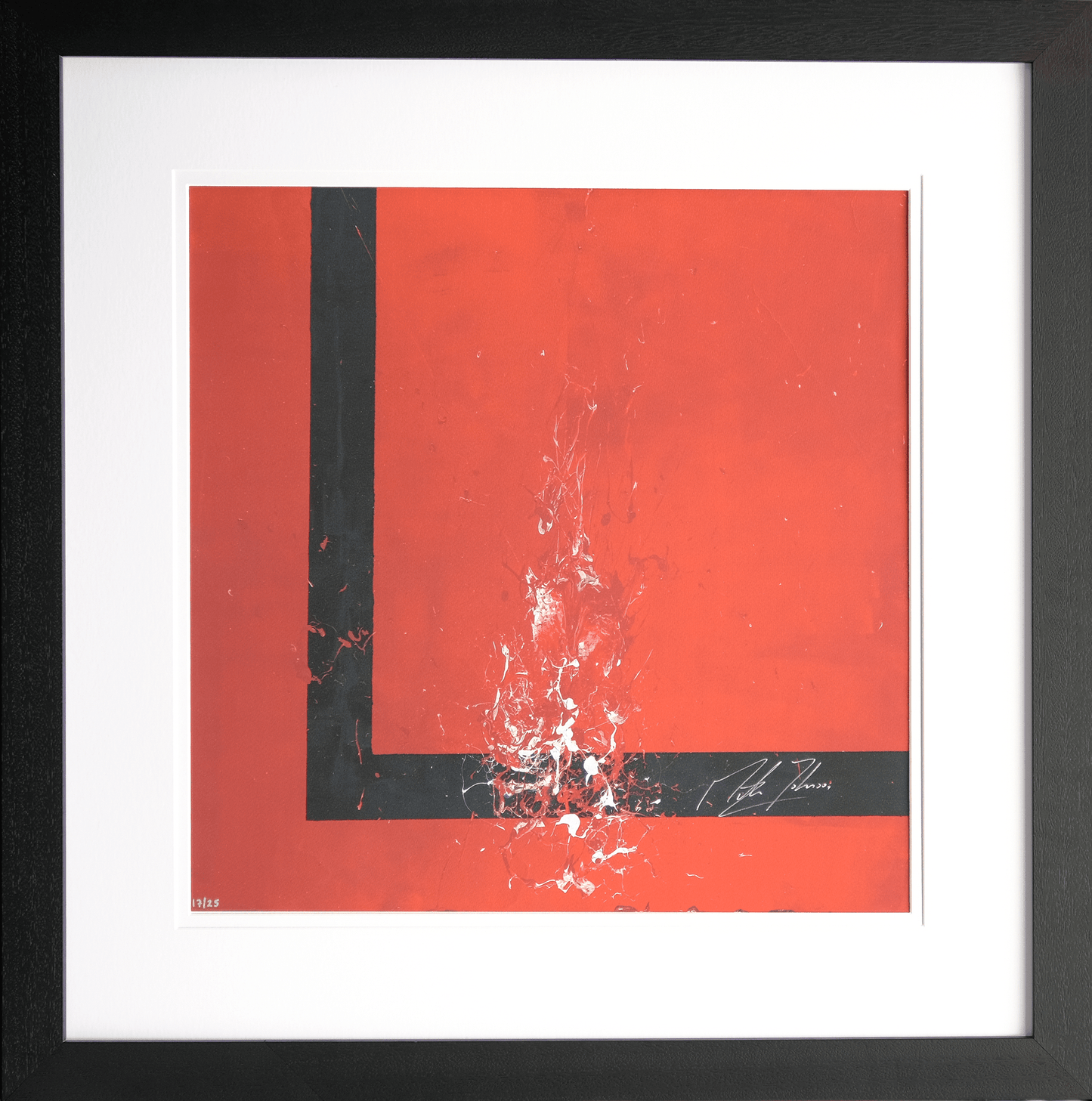 Impact Art created and Signed by Martin Johnson Framed in Black - Memorabilia Framers Shop
