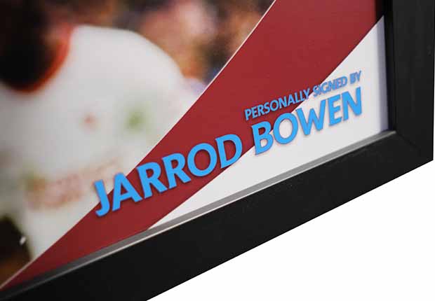 Jarrod Bowen signed boot West Ham - Memorabilia Framers Shop