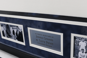 Jimmy Greaves and Terry Dyson signed shirt - Memorabilia Framers Shop