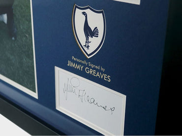 Jimmy Greaves Signed Whitecard Tottenham Hotsurs - Memorabilia Framers Shop