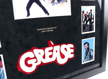 John Travolta, Grease Signed Photograph Framed Display - Memorabilia Framers Shop