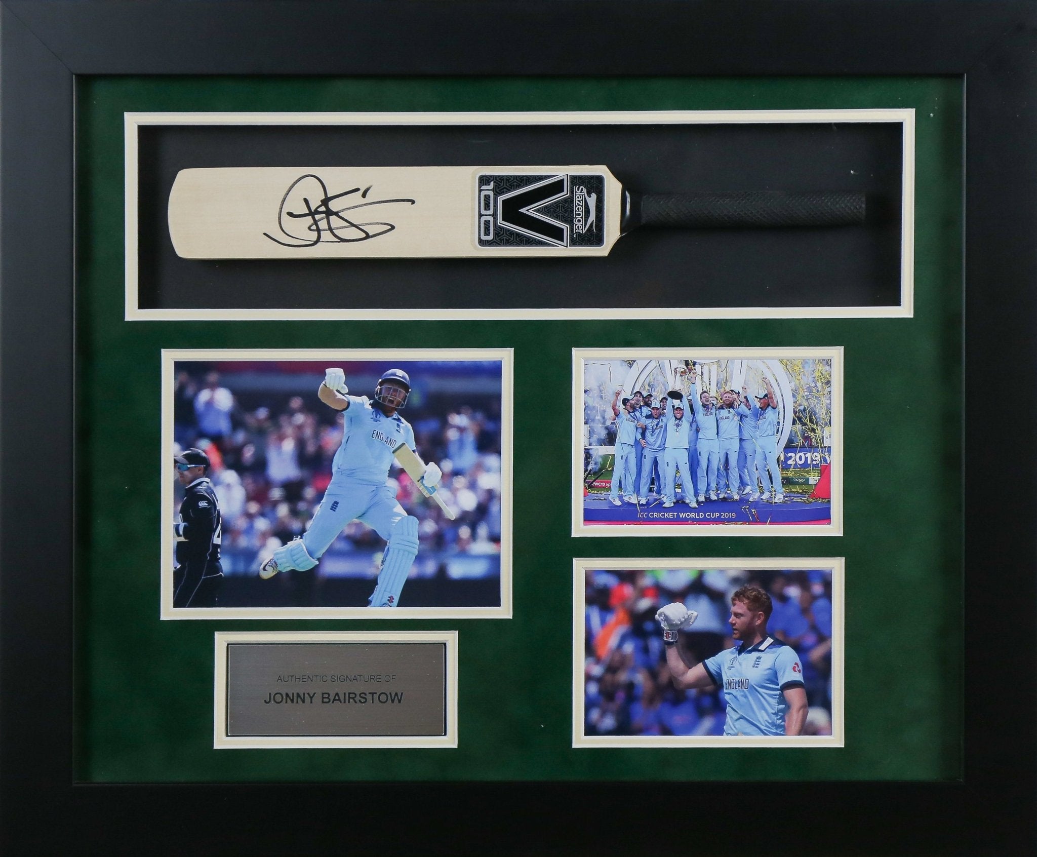 Jonny Bairstow Signed Bat Framed Display - Memorabilia Framers Shop