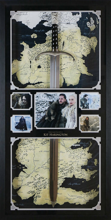 Kit Harrington, Game of Thrones Signed 12x8 Photograph Framed Sword Display - Memorabilia Framers Shop