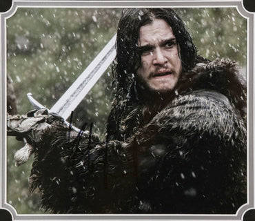 Kit Harrington, Game of Thrones Signed 12x8 Photograph Framed Sword Display - Memorabilia Framers Shop