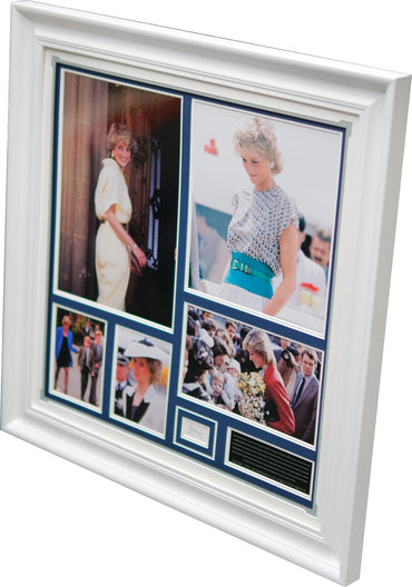 Lady Diana Montage With Signed White Card - Memorabilia Framers Shop