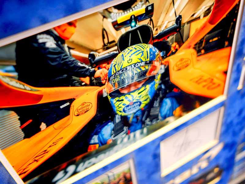 Lando Norris signed whitecard Formula One - Memorabilia Framers Shop