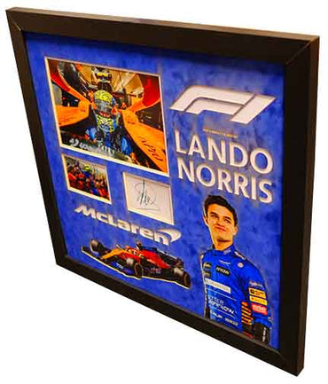 Lando Norris signed whitecard Formula One - Memorabilia Framers Shop