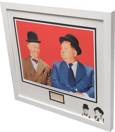 Laurel and Hardy Signed Photograph Display - Memorabilia Framers Shop