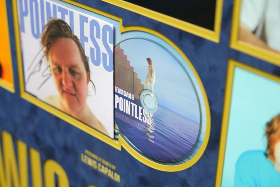 Lewis Capaldi Pointless Signed CD Cover Display - Memorabilia Framers Shop