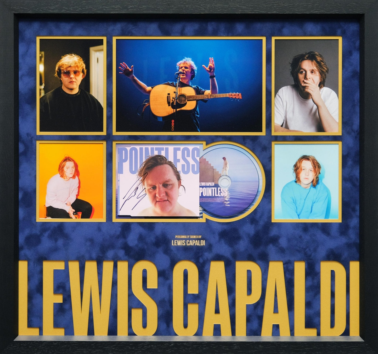 Lewis Capaldi Pointless Signed CD Cover Display - Memorabilia Framers Shop