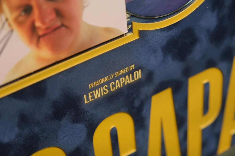 Lewis Capaldi Pointless Signed CD Cover Display - Memorabilia Framers Shop