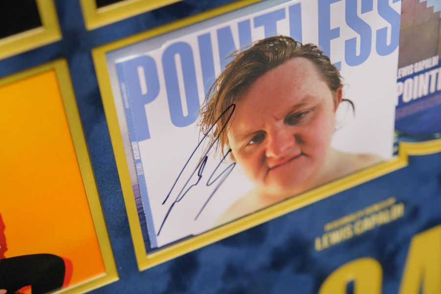 Lewis Capaldi Pointless Signed CD Cover Display - Memorabilia Framers Shop