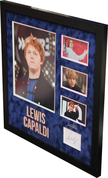 Lewis Capaldi Signed White Card Display - Memorabilia Framers Shop