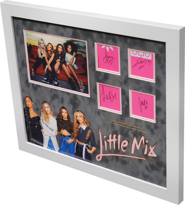 Little Mix Signed White card Framed Display - Memorabilia Framers Shop