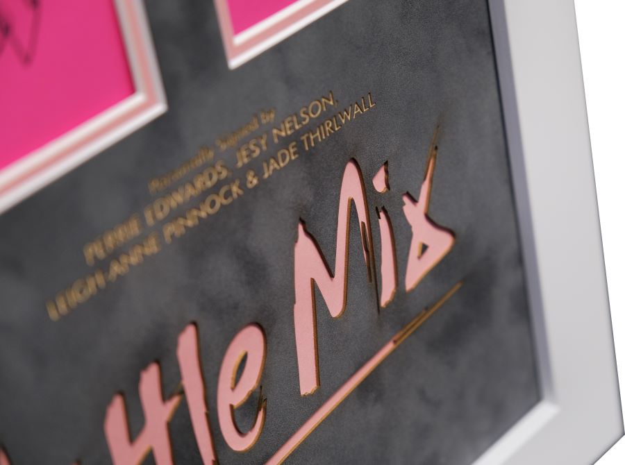 Little Mix Signed White card Framed Display - Memorabilia Framers Shop