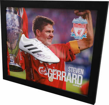 Liverpool F.C. signed boot by Steven Gerrard - Memorabilia Framers Shop