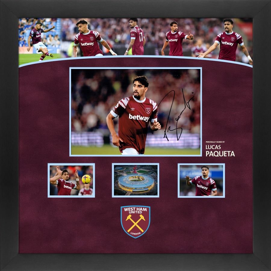 Lucas Paqueta Signed 12x8 Photograph Display - Memorabilia Framers Shop