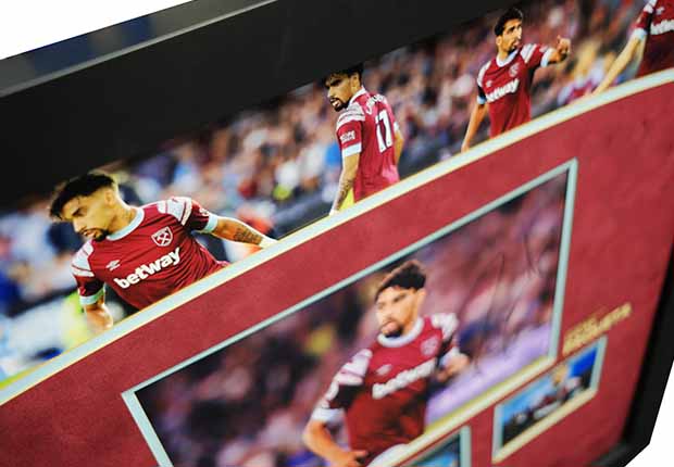 Lucas Paqueta signed photo West Ham - Memorabilia Framers Shop
