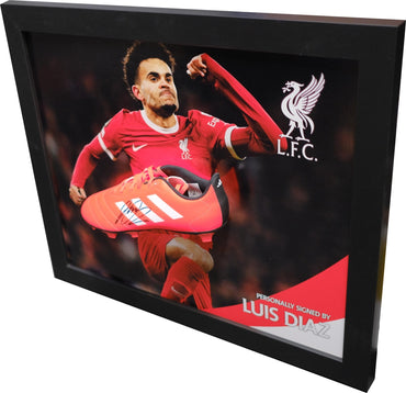 Luis Diaz signed boot Liverpool F.C. - Memorabilia Framers Shop