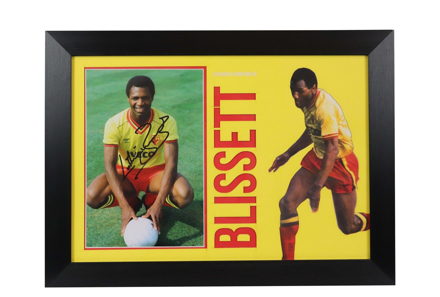Luther Blisset Signed Photo Watford - Memorabilia Framers Shop