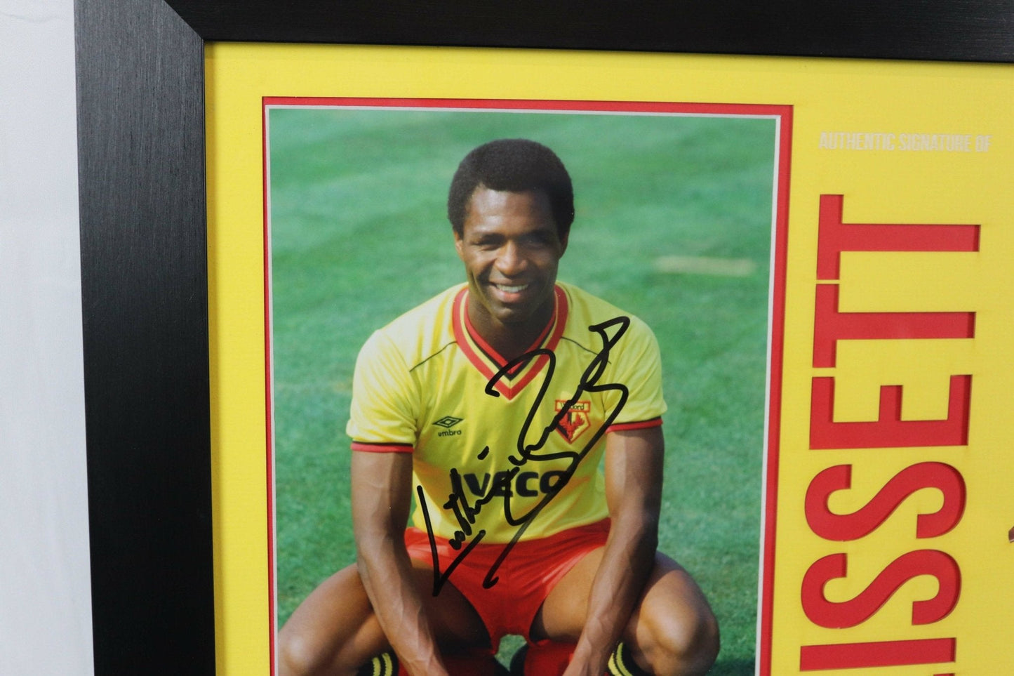 Luther Blisset Signed Photo Watford - Memorabilia Framers Shop