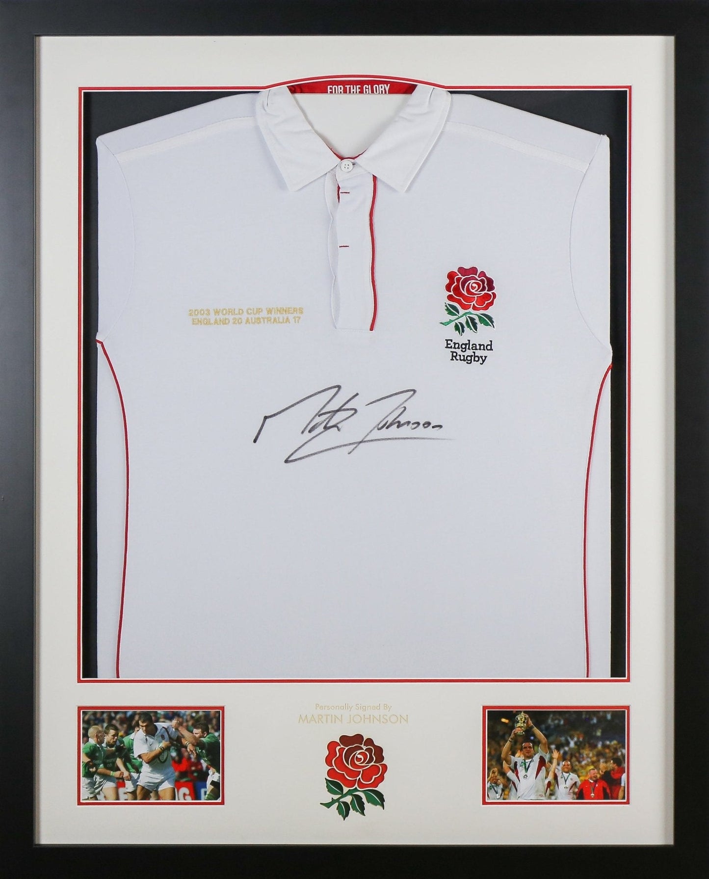 Martin Johnson Signed Shirt Framed Display - Memorabilia Framers Shop