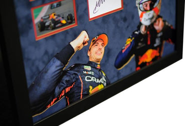 Max Verstappen Signed White Card Display - Memorabilia Framers Shop