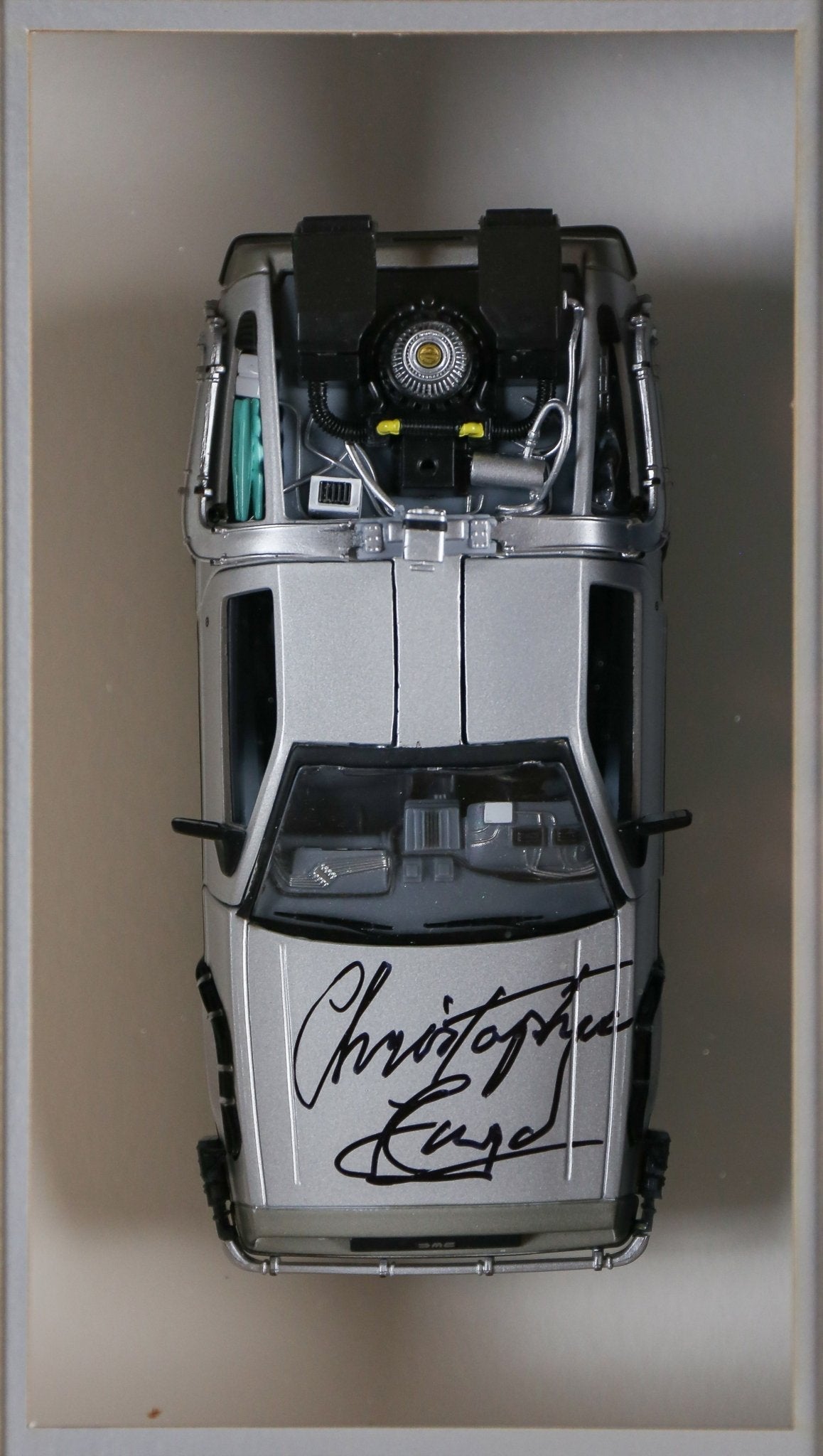 Michael J Foxx and Christopher Lloyd , Back To The Future 2 Signed Framed Display With Hoverboard - Memorabilia Framers Shop