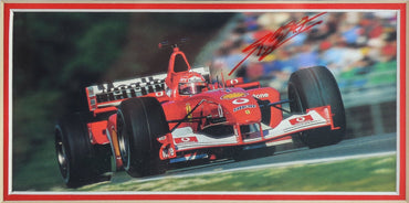 Michael Schumacher Signed 6x12 Card Framed Display - Memorabilia Framers Shop