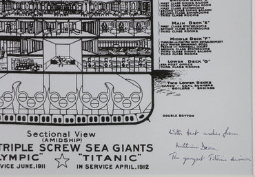 Milvena Dean signed Titanic Framed Display - Memorabilia Framers Shop