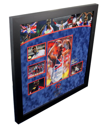 MO FARAH Olympics signed photo display - Memorabilia Framers Shop
