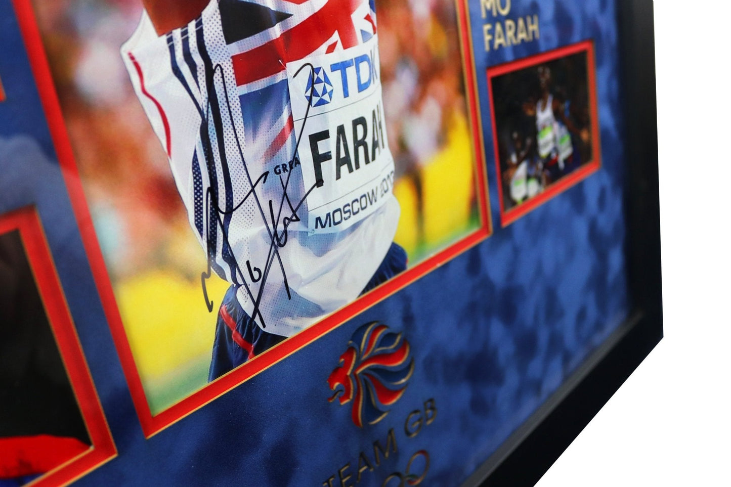 MO FARAH Olympics signed photo display - Memorabilia Framers Shop
