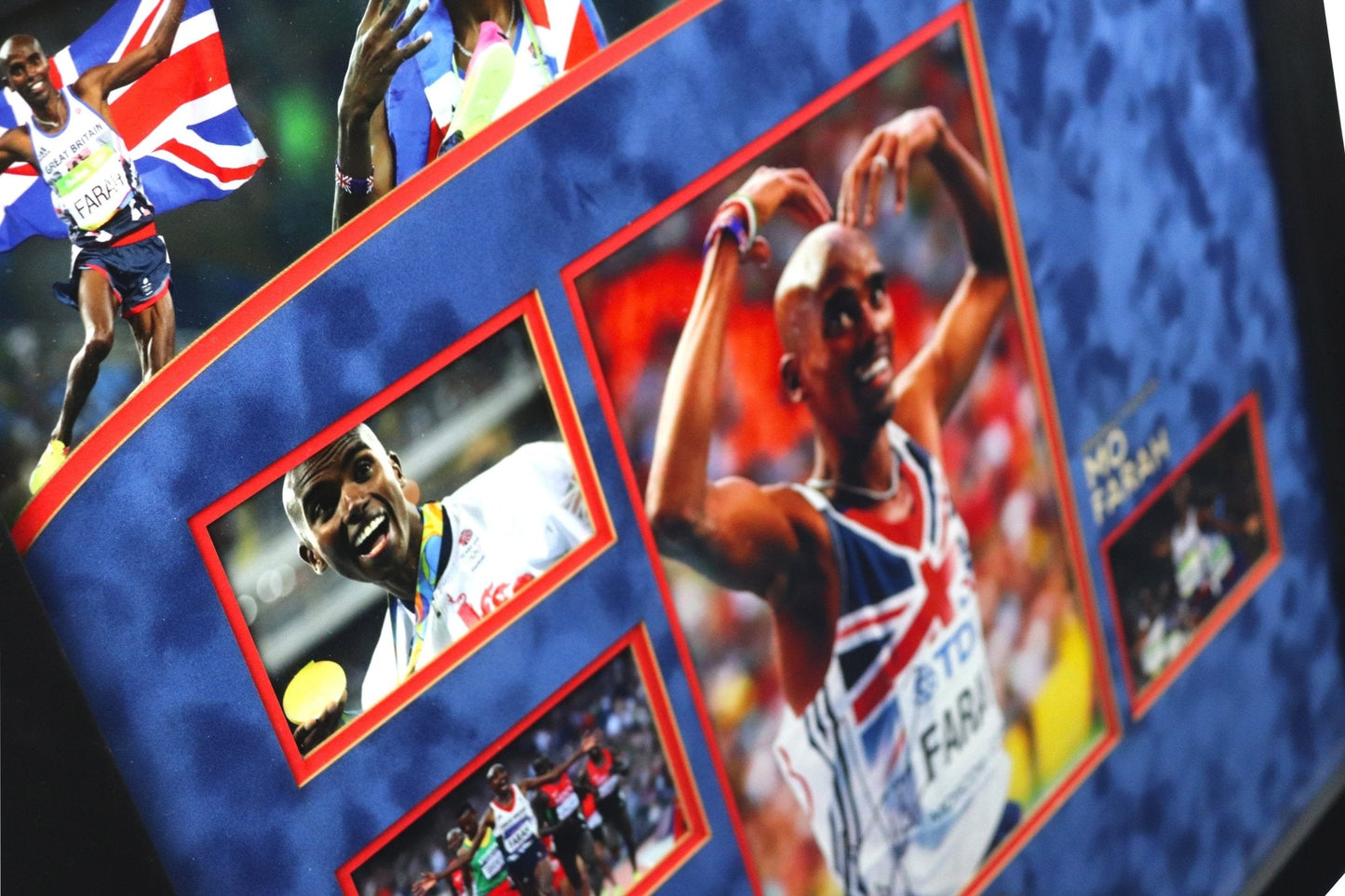 MO FARAH Olympics signed photo display - Memorabilia Framers Shop