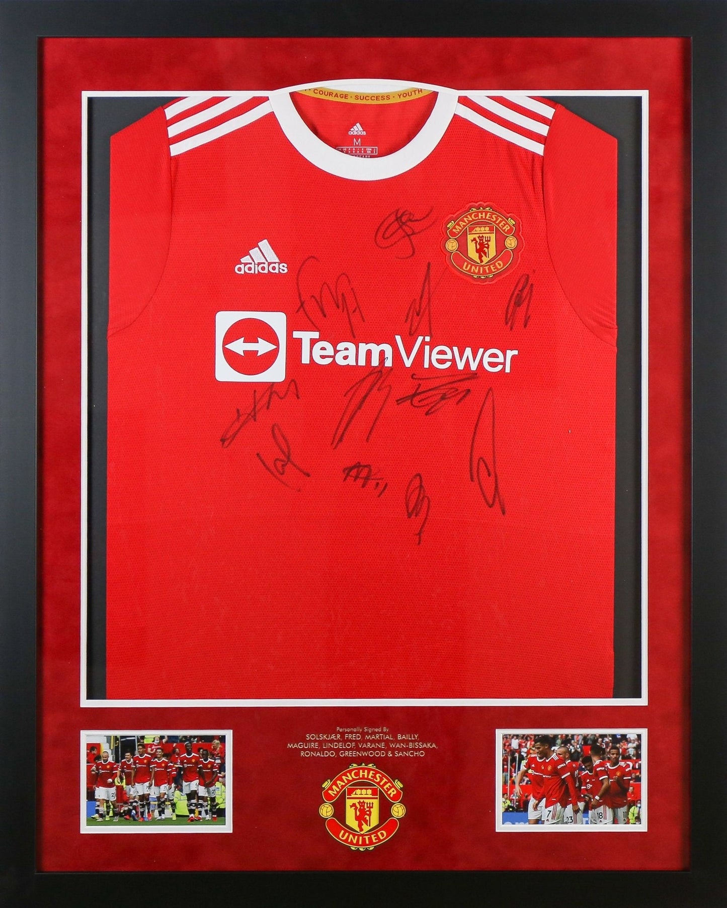 Multi Signed Man United Shirt Framed Display - Memorabilia Framers Shop