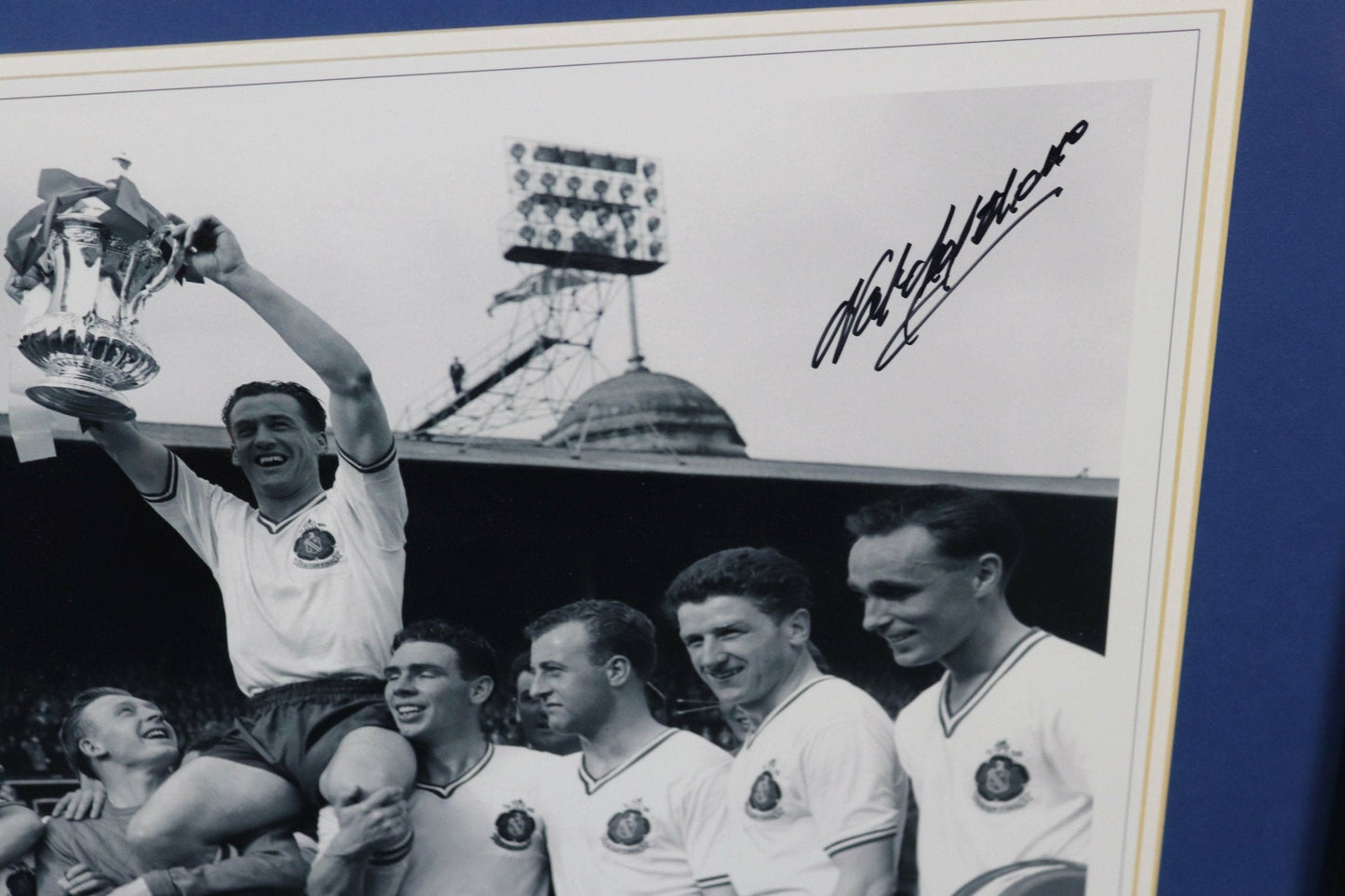 Nat Lofthouse 1958 Bolton signed photograph - Memorabilia Framers Shop