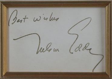 Nelson Eddie Signed Historical Document Framed Display - Memorabilia Framers Shop