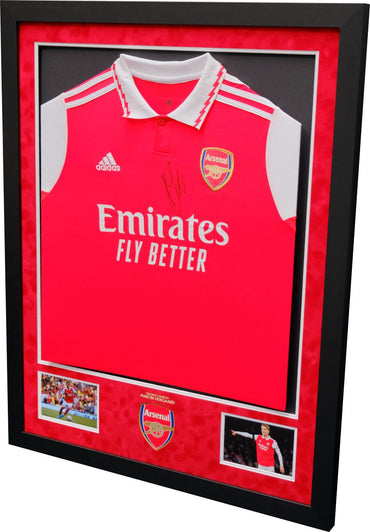 Odegaard Signed Arsenal Shirt Framed Display - Memorabilia Framers Shop