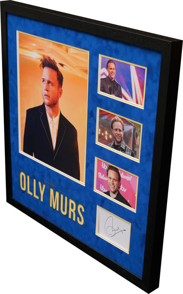 Olly Murs White Card Signed Display - Memorabilia Framers Shop