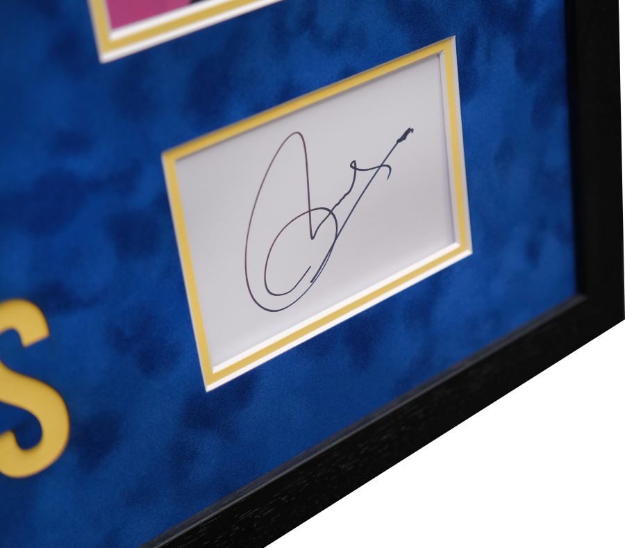 Olly Murs White Card Signed Display - Memorabilia Framers Shop