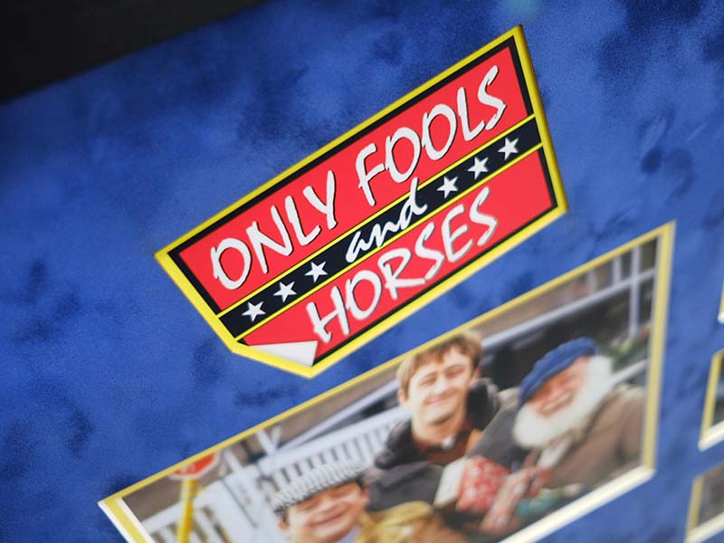 Only Fools And Horses Signed whitecard David Jason, Buster Merryfield & Nicholas Lyndhurst - Memorabilia Framers Shop