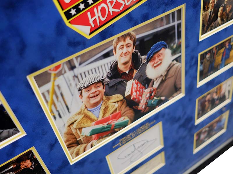 Only Fools And Horses Signed whitecard David Jason, Buster Merryfield & Nicholas Lyndhurst - Memorabilia Framers Shop