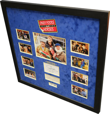 Only Fools And Horses Signed whitecard David Jason, Buster Merryfield & Nicholas Lyndhurst - Memorabilia Framers Shop
