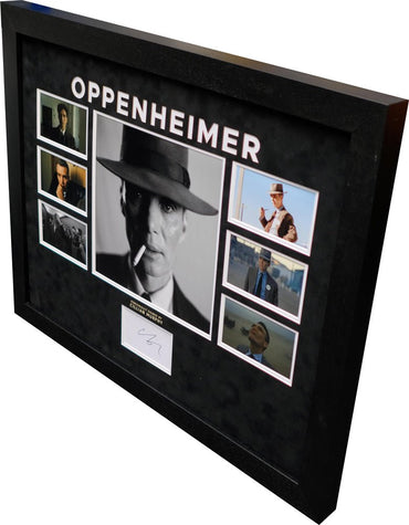 Oppenheimer signed whitecard by Cillian Murphy - Memorabilia Framers Shop