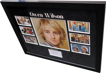Owen Wilson tribute signed white card - Memorabilia Framers Shop