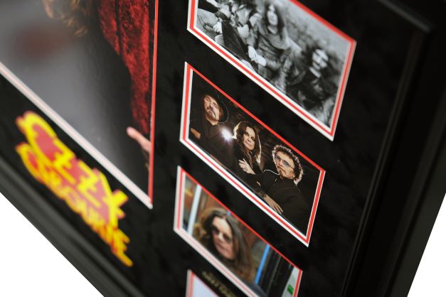 Ozzy Osbourne Signed White Card Display - Memorabilia Framers Shop