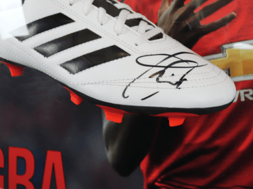 Paul Pogba signed manchester united boot - Memorabilia Framers Shop