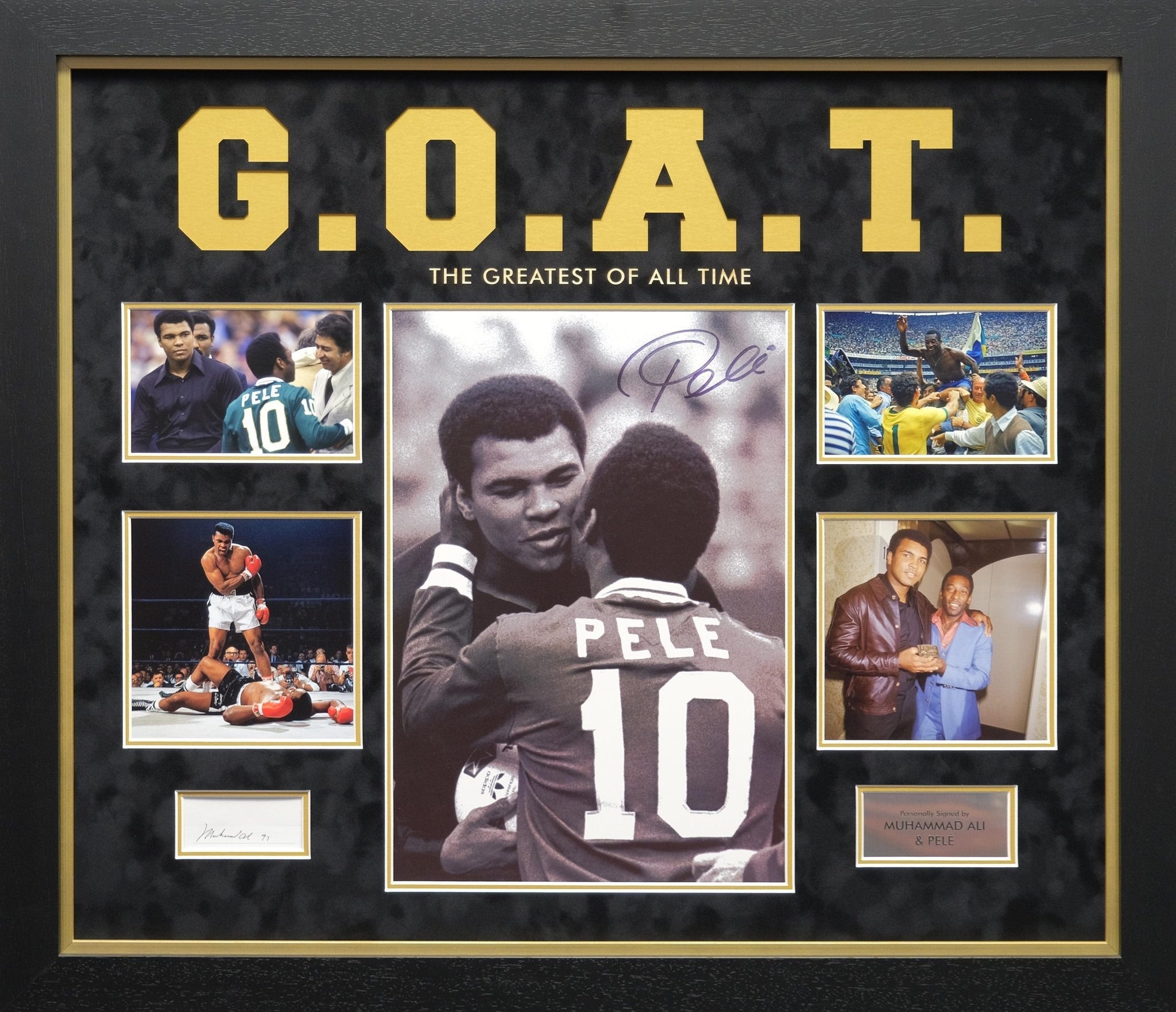 Pele and Ali signed Photograph Framed Display - Memorabilia Framers Shop