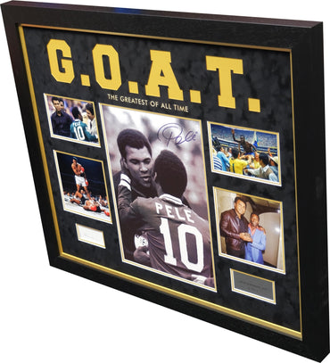 Pele and Ali signed Photograph Framed Display - Memorabilia Framers Shop
