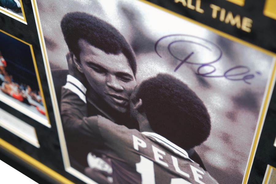 Pele and Ali signed Photograph Framed Display - Memorabilia Framers Shop